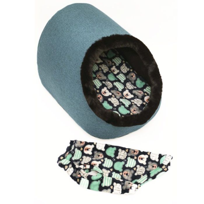 Будиночок для тварин Норка 2 антикоготь 47  40  30см Синій