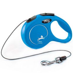 Рулетка для собак Classic синя XS 8кг3м трос 