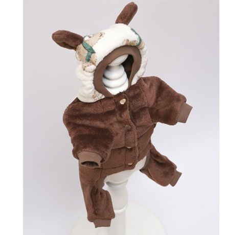 Тедді комбінезон для собак хлопчиків махра на хутрі M