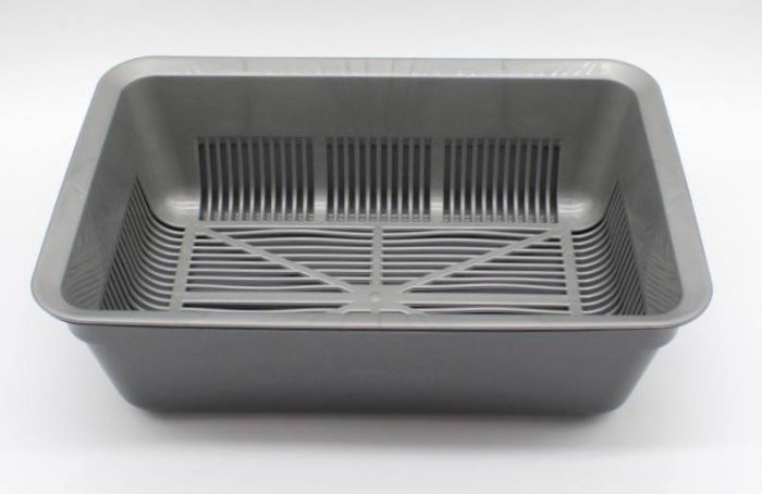 Туалет для тварин Дніпро  глибокий з сіткою Сірий