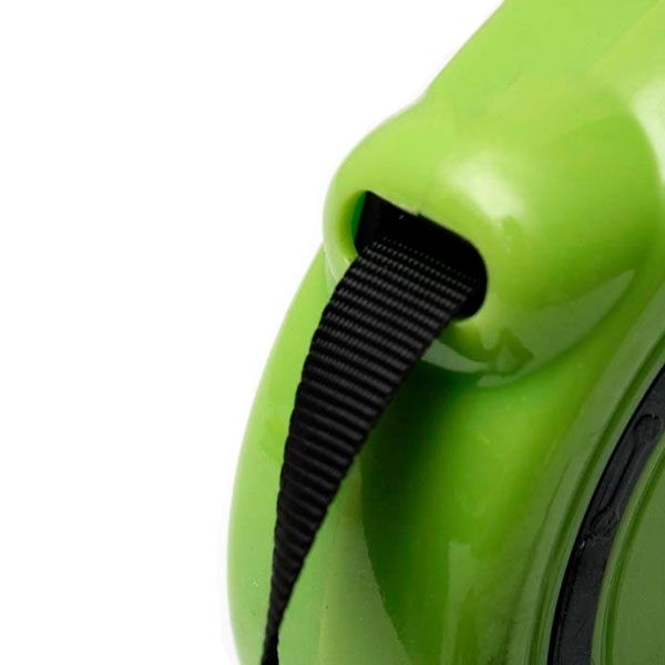 Рулетка для собак пластикова ручка стрічка салатова фіксатор 3м  12кг 190 