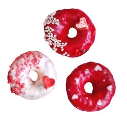 Набір натуральних пончиків для собак Cooka's Cookies До Дня Святого Валентина 3 шт. 125 г