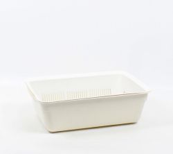 Туалет Дніпро глибокий із сіткою кремовий 39,8х27х12 см