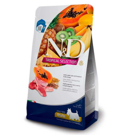 Сухий корм Farmina ND Tropical Selection Lamb Adult Mini для дорослих собак малих порід, з ягням та тропічними фруктами, 1,5 кг   Фарміна дог сух ND TROPICAL SELECTION LAMB ADULT MINI з ягням та тропічними фруктами, 1,5 kg, 4231