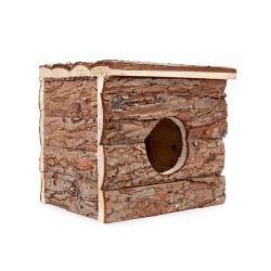 Деревяний будинок для гризунів, 15,5х15,5х14 см 