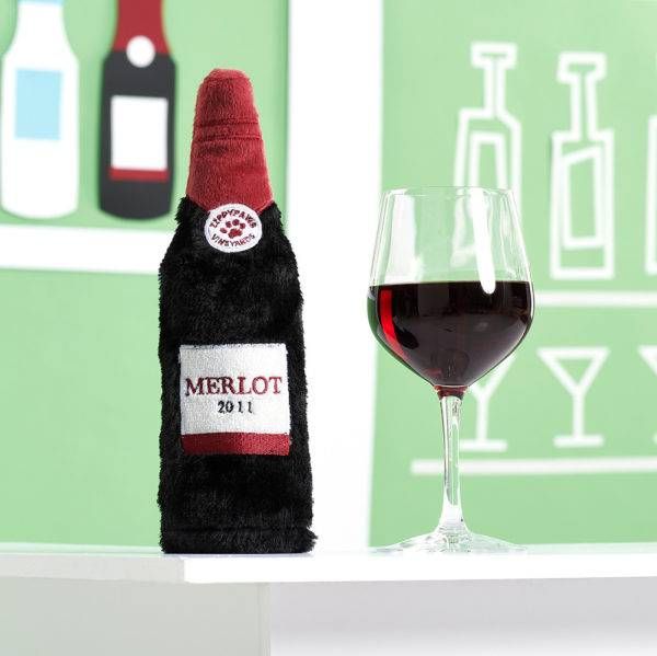 М'яка іграшка для собак пляшка вина ZippyPaws Happy Hour Crusherz Red Wine з пищалкою