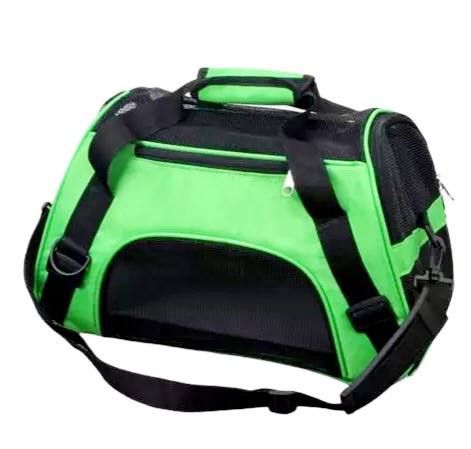 Сумка-переноска для тварин з сіткою 48х25х25 см L Салатова