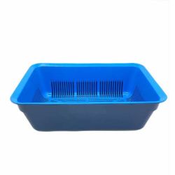 Туалет для тварин Дніпро  глибокий з сіткою Синьо-Блакитний