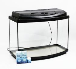 Комплект Акваріум овал + Кришка LED + ПІддон + Подарунок 55 л. (50х30х40)