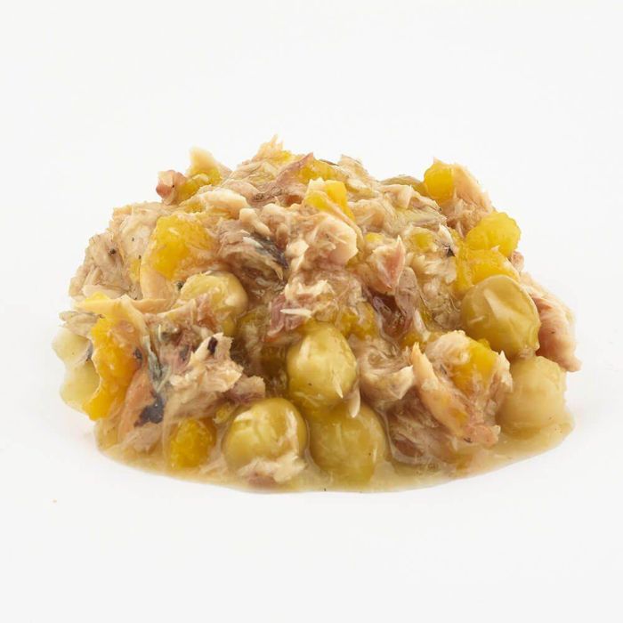 Натуральний вологий корм для собак Скумбрія з гарбузом та горохом Fish4Dogs Finest 85 г (низький вміст жиру)