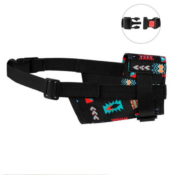 Намордник нейлоновий з регулюванням для ротвейлерів, сенбернарів, Кане-корсо 3 (а:25-34см) орнамент ацтеки 