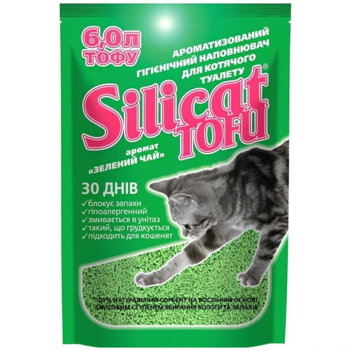 Наповнювач Silicat Tofu для котячого туалету, 2,5 кг 