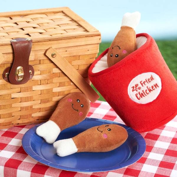 М'яка іграшка відро з куркою ZippyPaws Zippy Burrow Bucket of Chicken з пискавкою