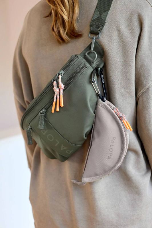 Поясна сумка-бананка для ласощів та аксесуарів собак Palopa Emma Оливковий