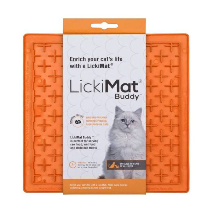 Лизальний килимок антистрес для котів LickiMat Buddy Orange Cat, м'яка основа