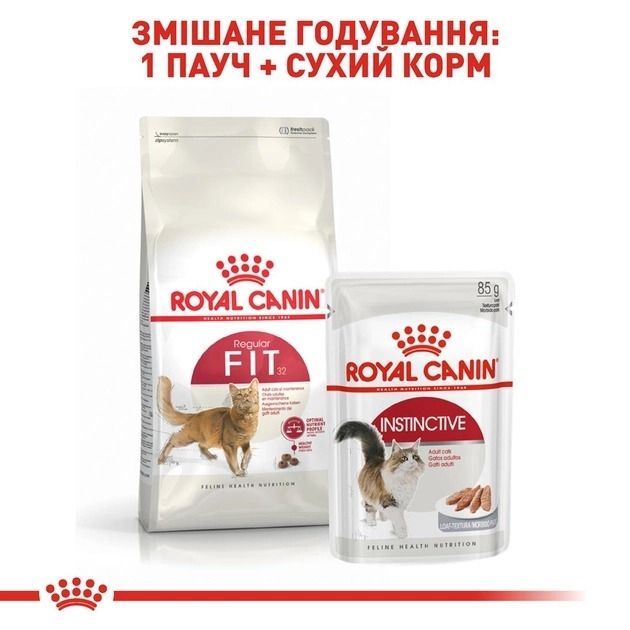 АКЦІЯ Royal Canin Fit сухий корм для домашніх та вуличних котів 8+2 кг 