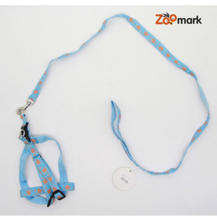 Шлея і повідець комплект 2,0  14-18120см стрічка з дитячим малюноком 