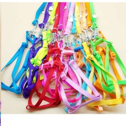 Шлея з повідцем стрічка з прикрасами сердечко 0,7 х 120 мм LH-219-7 