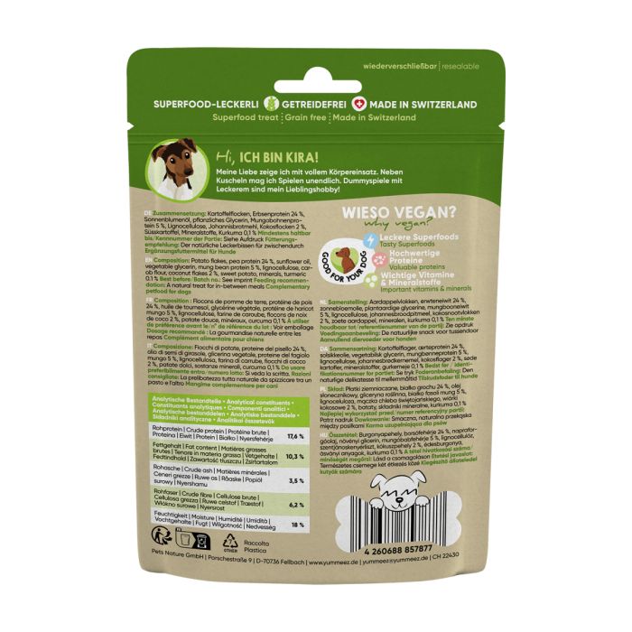 Веганські ласощі для собак Yummeez Green Life для будь-якого віку 100 г