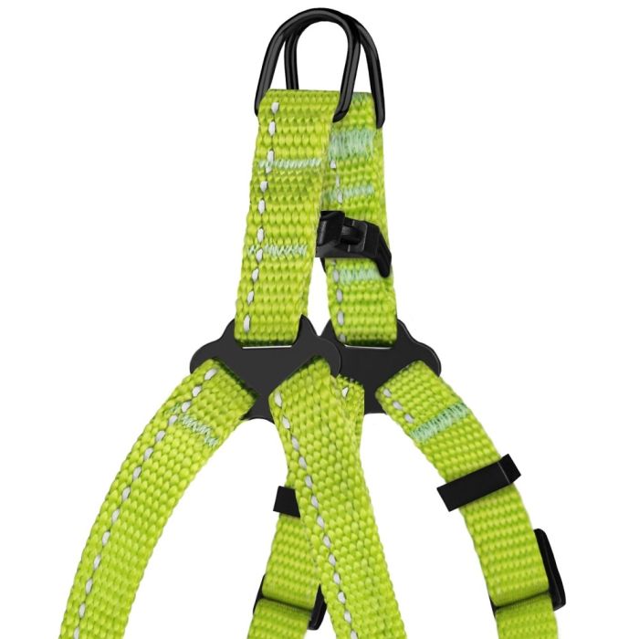 Шлея для собак BronzeDog салатова пластиковий фастекс 1305 68Т 10мм (24-30см)