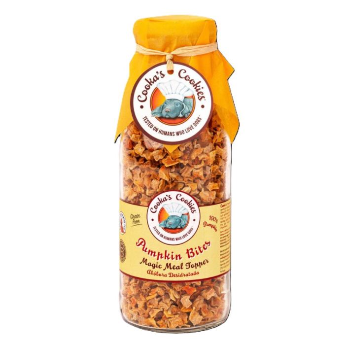 Натуральний топер (вітамінна та смакова добавка) для собак Cooka's Cookies Сушені шматочки з гарбуза 180 г