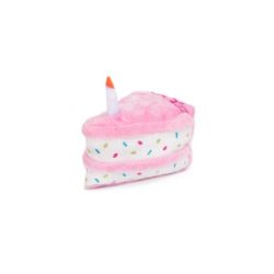 М'яка іграшка для собак торт на день народження ZippyPaws Birthday Cake Pink з пищалкою