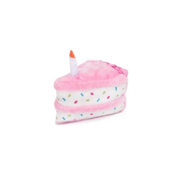 М'яка іграшка для собак торт на день народження ZippyPaws Birthday Cake Pink з пищалкою