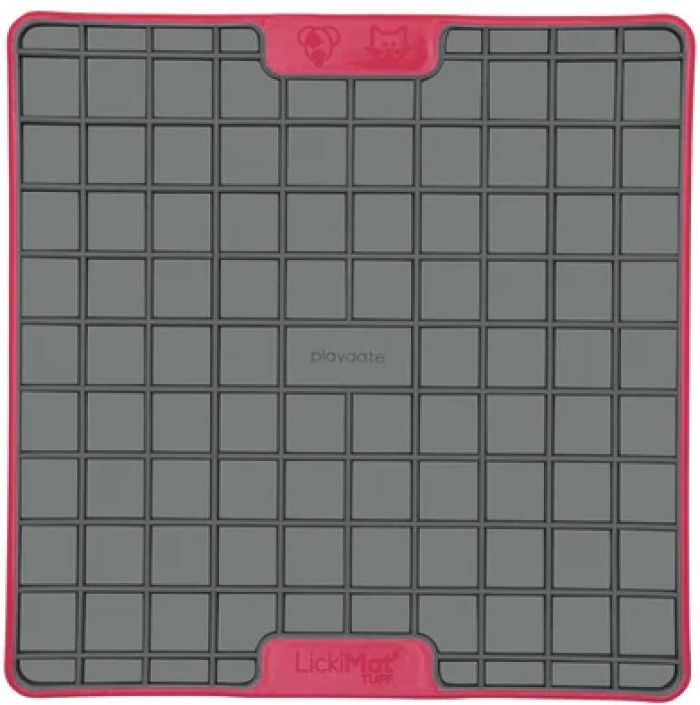Лизальний килимок антистрес для собак LickiMat Playdate Tuff Red, тверда основа