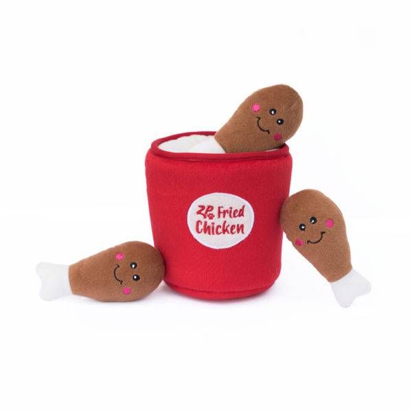 М'яка іграшка відро з куркою ZippyPaws Zippy Burrow Bucket of Chicken з пискавкою