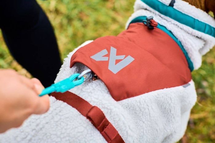 Флісова куртка для собак Trekking fleece jacket Non-stop dogwear Сірий/Винний/Бірюзовий 36