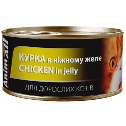 AnimAll шматочки курки в желе вологий корм для котів 85 г 