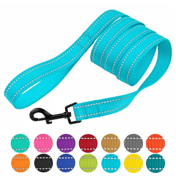 Повідець для собак Bronze Dog Блакитний 1222 59Т 16мм-152см