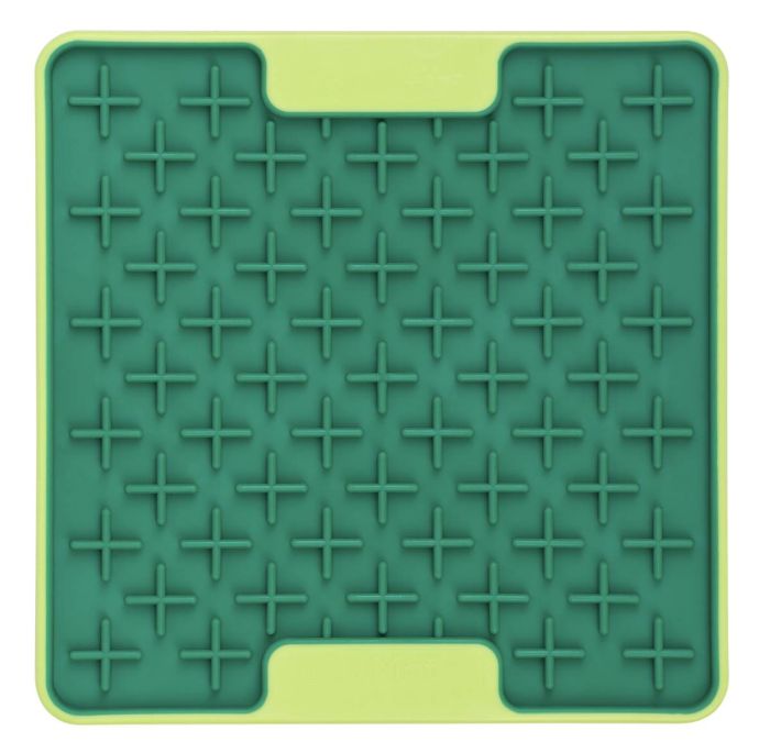 Лизальний килимок антистрес для маленьких собак собак LickiMat Mini Tuff Buddy Green, тверда основа