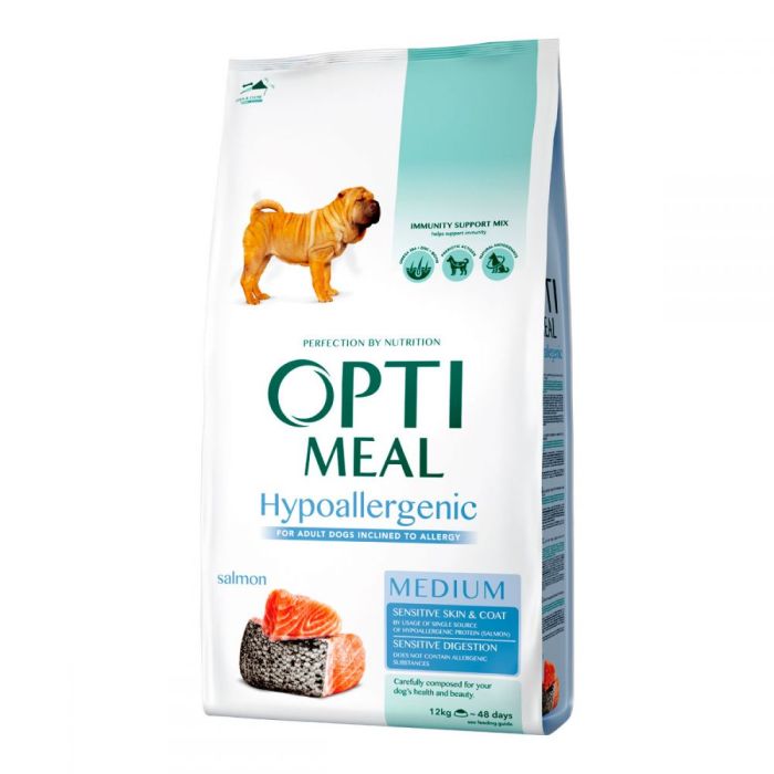 Optimeal для дорослих собак середніх порід з лососем 650г