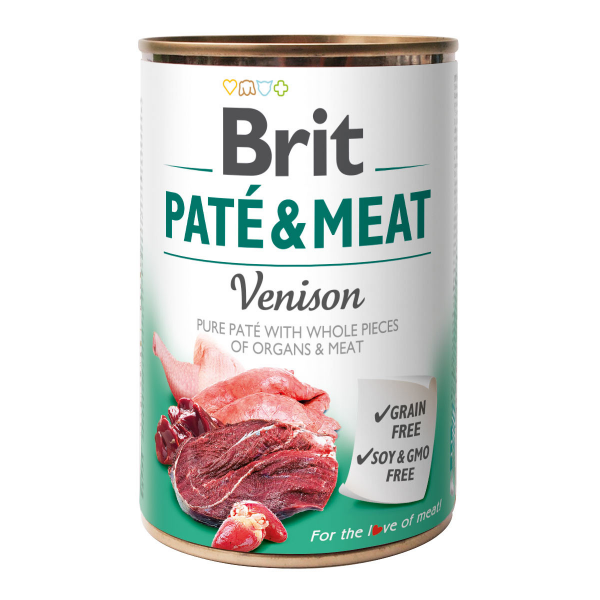 Brit Pate  Meat Dog консерва для собак з олениною 400г 