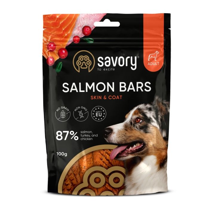 Джерки Savory Bars With Salmon, батончики с лососем 100 гр. 