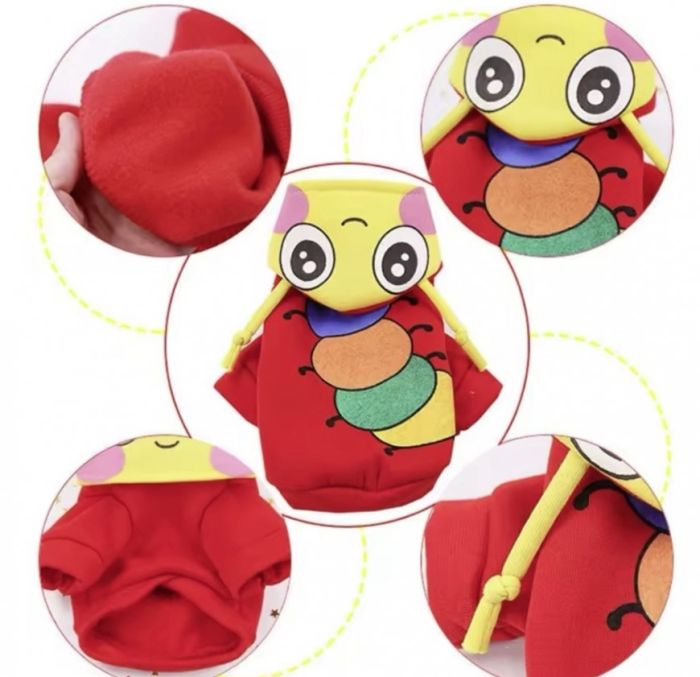 Світшот Гусениця червоний XL