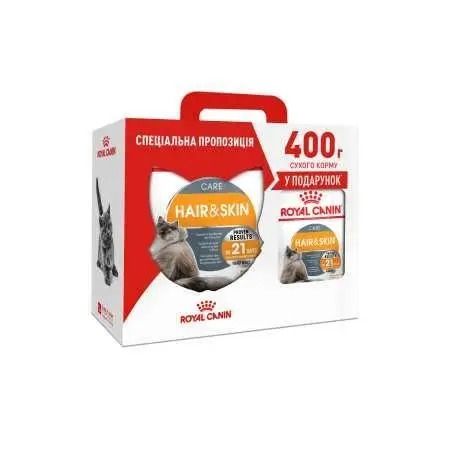 АКЦІЯ Royal Canin Hair and Skin Care вологий корм для кішок 2 кг + 12 паучів 