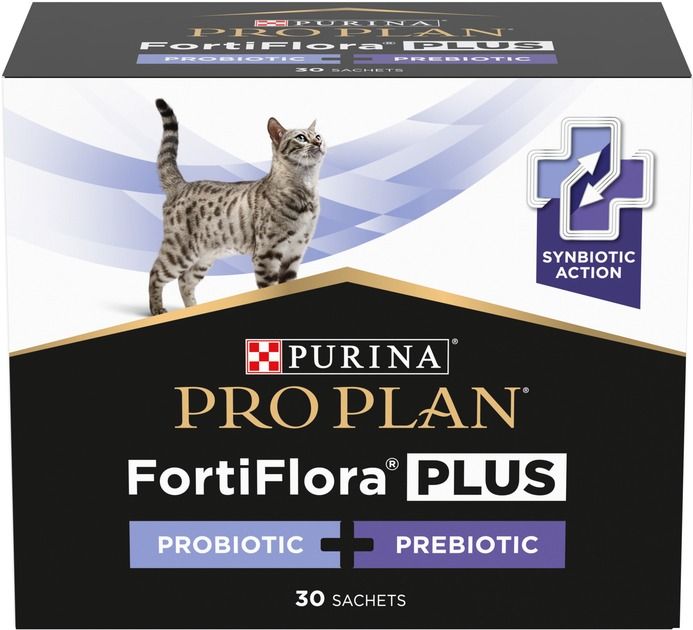 АКЦІЯ Pro Plan FortiFlora Plus пробіотик для котів та кошенят для підтримки нормальної мікрофлори кишечника 30 x 1.5 гр 