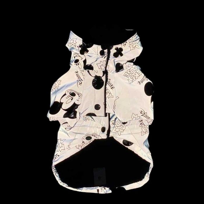 Дісней світловідбиваюча куртка для собак Dog Love сіра підклад фіолетовий L1