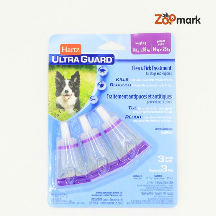 Ultra Guard Hartz-протипаразитарні краплі 3 в 1 для собак 14-28 кг