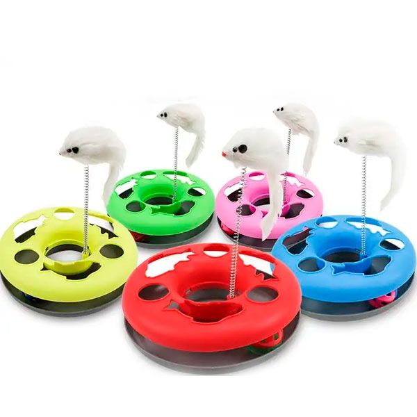 Іграшка Упіймай миша на пружині, 25 см Червона