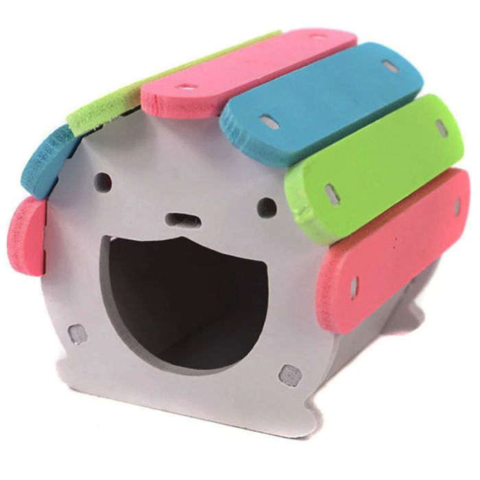 Будиночок для гризунів 9х10х8 см веселий деревяний 