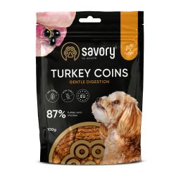 Джерки Savory Puppy Coins With Turkey, монетки для щенят з індичкою 100 гр. 