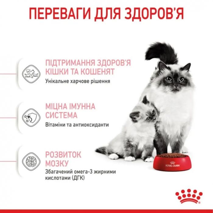 АКЦІЯ Royal Canin Motherbabycat сухий корм для кошенят та котів у період лактації 8+2 кг 