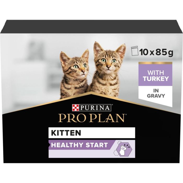 Purina Pro Plan Baby Kitten з індичкою вологого корму для кошенят 7+3 паучі по 85 г 