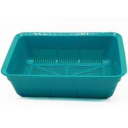 Туалет для тварин Дніпро  глибокий з сіткою Бірюза