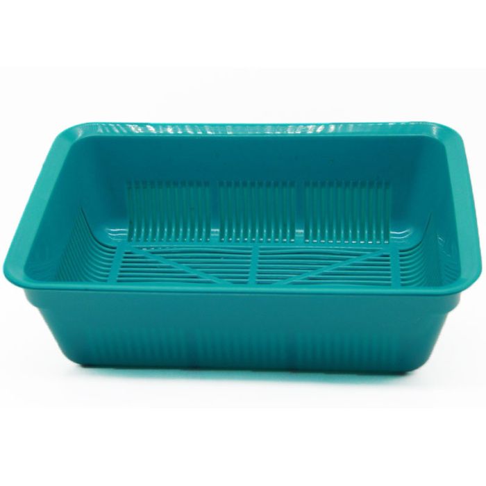 Туалет для тварин Дніпро  глибокий з сіткою Бірюза