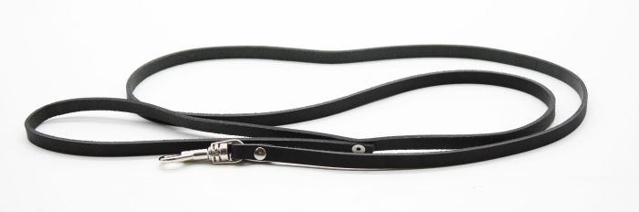 Повідець Franty Style Paw шкіра, 0,8 см х 1,2 м чорний