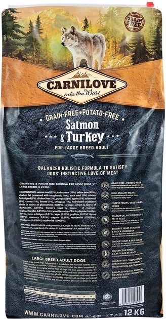 Carnilove Adult Large Breed сухий корм з лососем та індичкою для собак великих порід 1.5 кг 